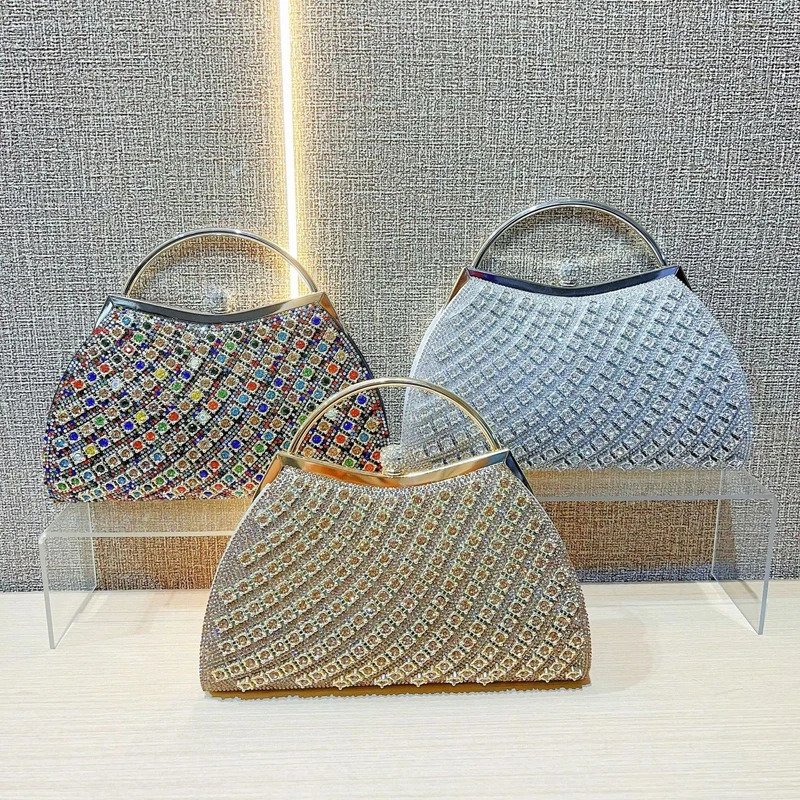 Women Handbag Rhinestones Evening Bag Bling Sequins Full Pouch Party Wedding Dinner Holder Clutch Purse Banquet Wallet 251023