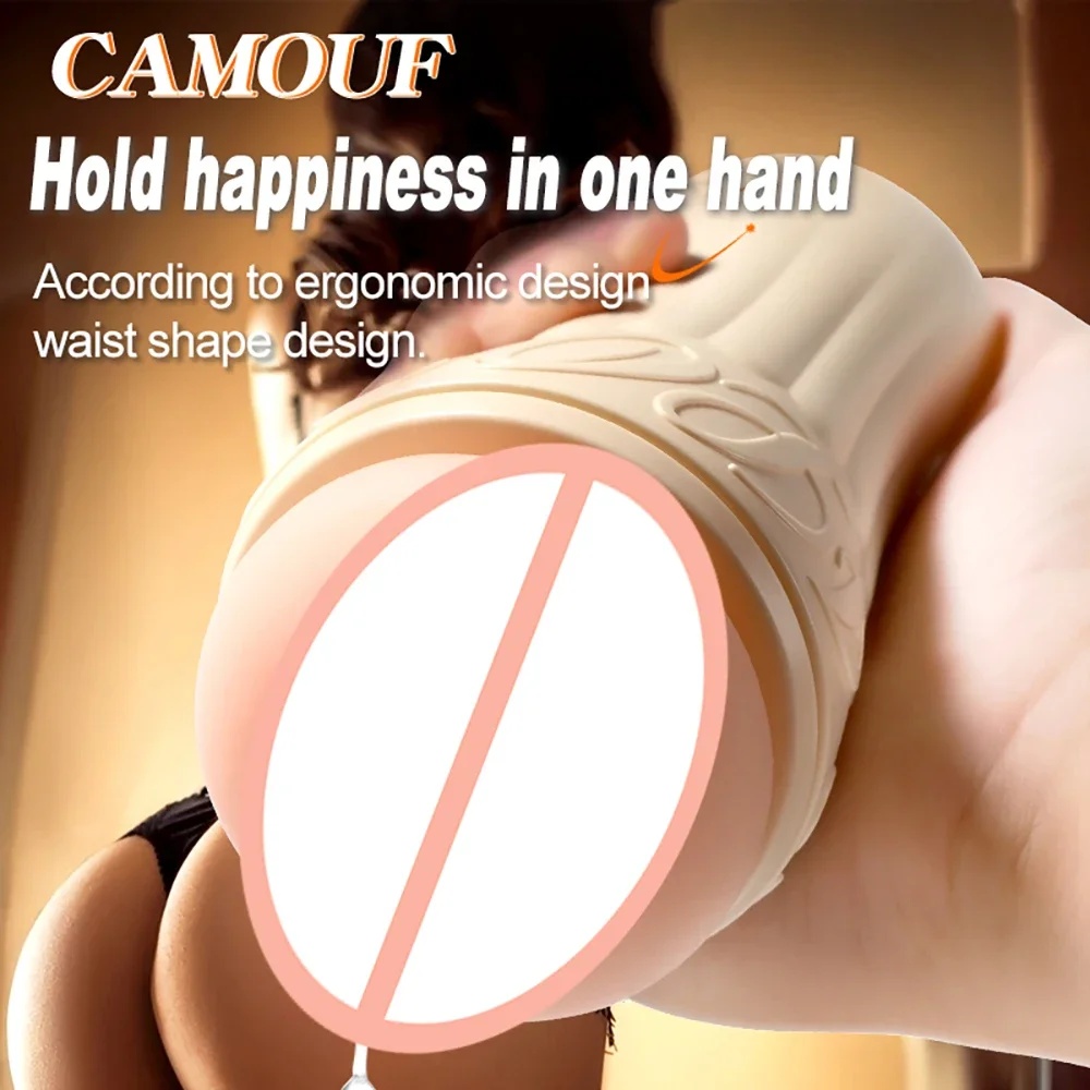 Men's Soft Masturbation Cup Tight Vagina Simulation Oral Sex Training Vacuum Pocket Male Sucking Cup Adult Toy LL-2319
