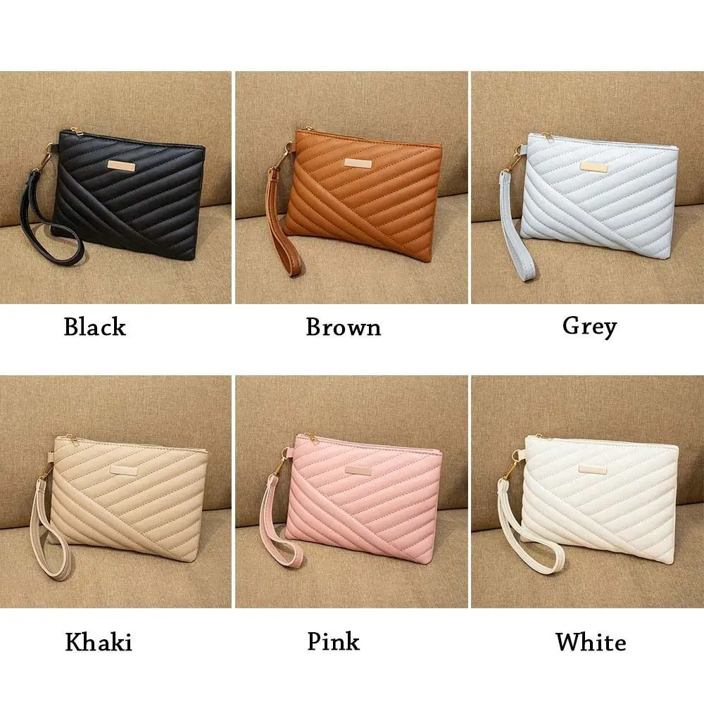 Stylish Women Wristlet Bag Women Leather Envelope Bag Shopping Traveling Portable Small Purse Clutch Wallet 251030