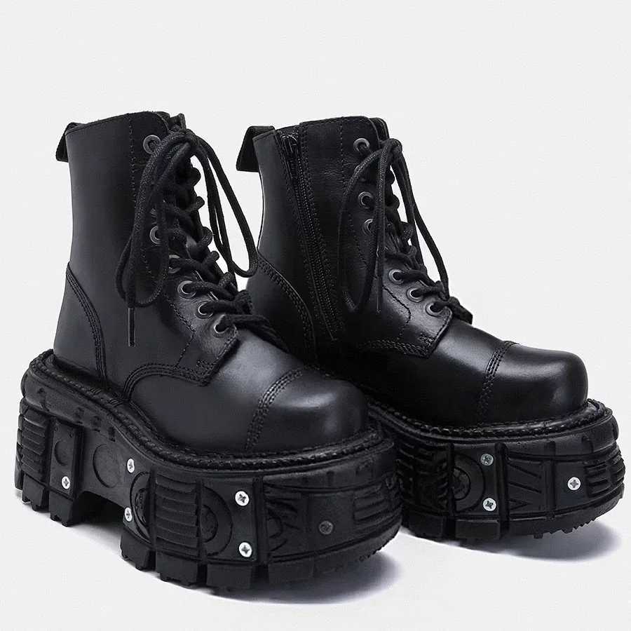 Leather Heightened 10cm Thicksoled Mens Hightop British Style 2025 New Trendy Mens Boots Z251029