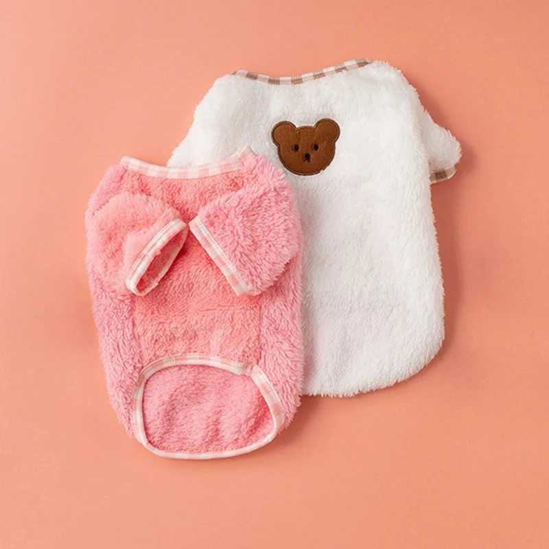 Fleece White Blue Dog Sweater Lovely Clothes for Small Dogs Cat Antumn Winter Warm Pug French Bulldog Coat Soft Puppy Pullover C251030