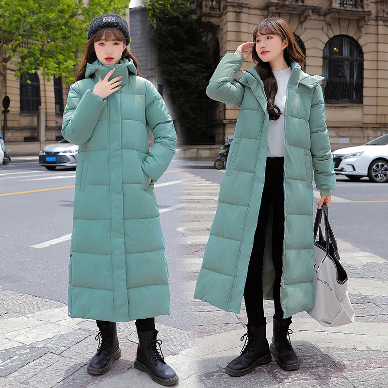 Winter Women Jackets Extra long Parkas Hooded Cotton Padded Female Coat High Quality Warm Outwear Womens Parka Winter Coats 251030