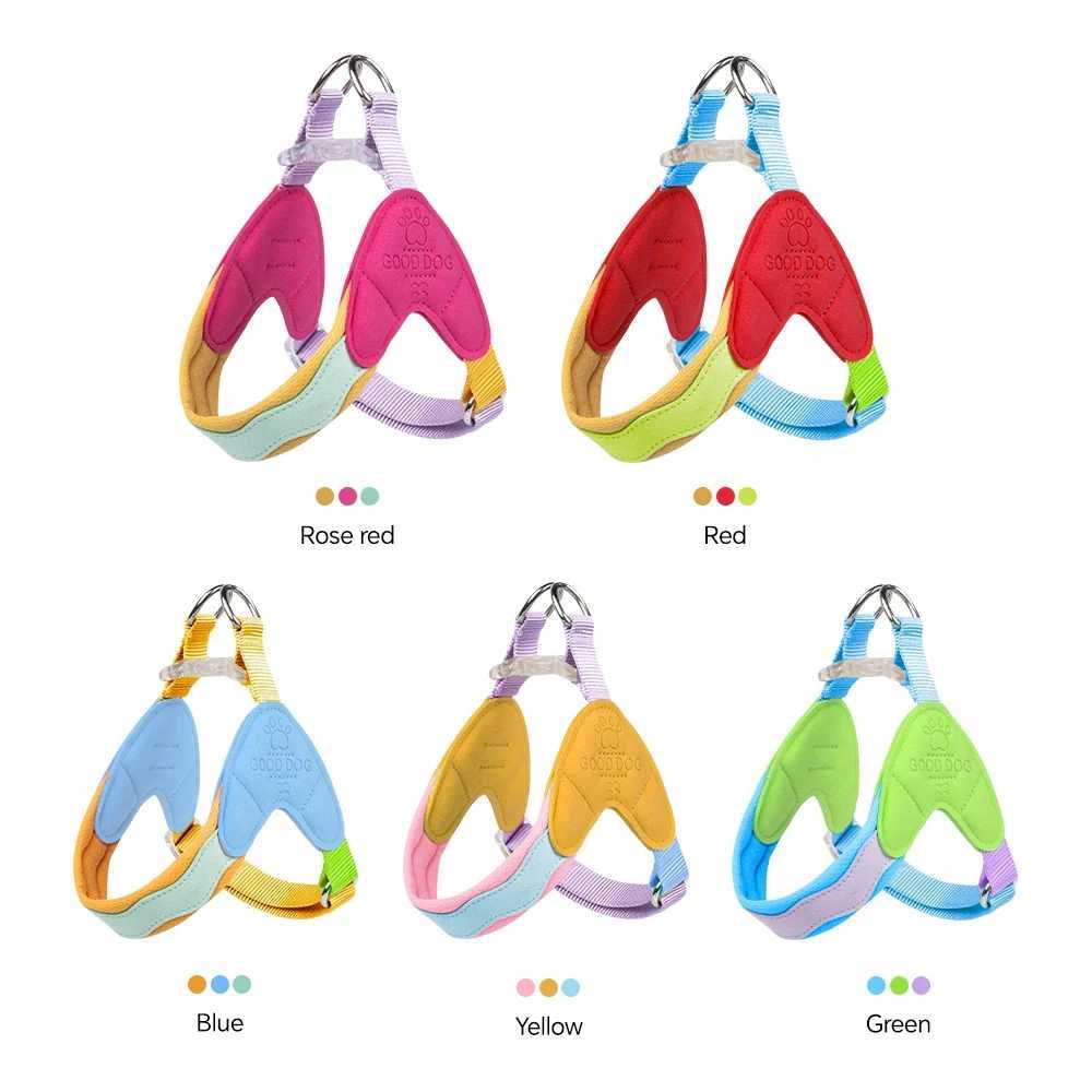 No Pull Yshaped Dog Harness for Small Dogs Shiba Inu Corgi Puppy Chest Straps Macaron Color Matching Pet Outdoor Products J251129
