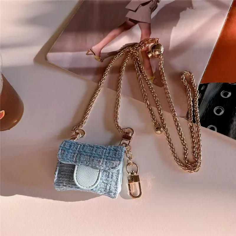 Universal Trendy Designer Airpods Case For Airpods Pro 2 3 Case Cloth Leather Cc Airpod 4 3 2 Case Airpods Earpods Wireless Headphone Protective Cro