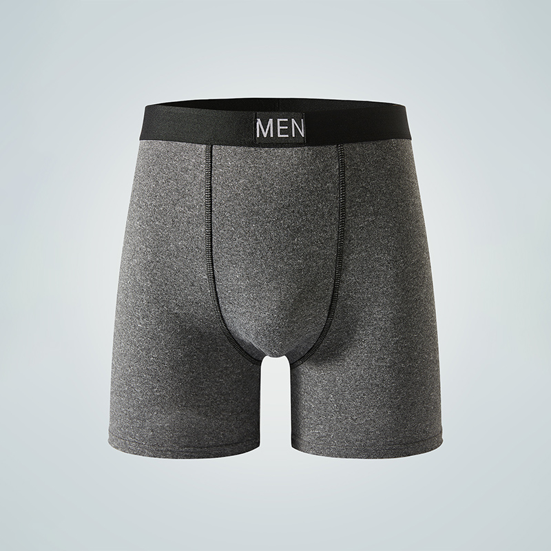 Men's Underwear-Men's Cotton Boxer Briefs - Breathable Moisture-Wicking Athletic Underwear, Comfortable Skin-Friendly Daily-D004