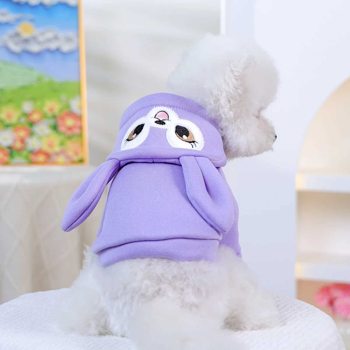 Dog Clothes Spring and Autumn Pullover Twolegged Clothes Small Dog Comfortable Sweater Cute Rabbit Winter Warm C251030