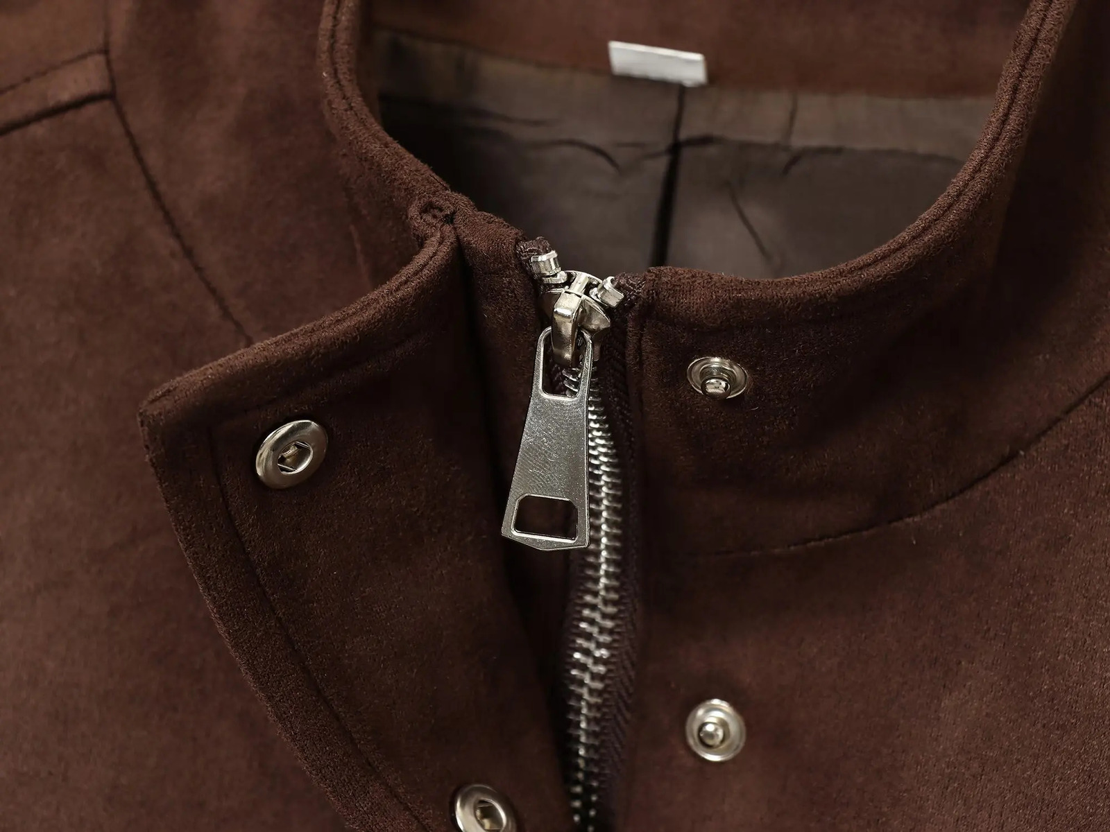 European and American style 2025 autumn suede retro fashion stand collar versatile jacket 251015