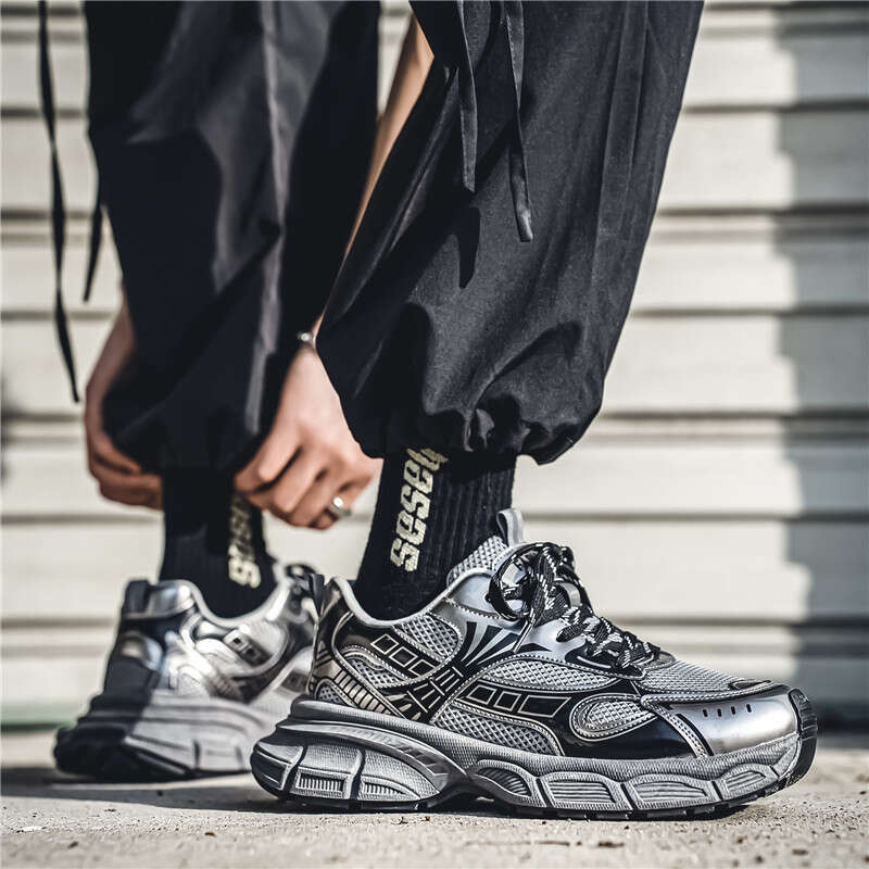 2025 Summer Mesh Thick-Soled Dad Fashion Trend Versatile Sneakers Trendy Brand Casual Youth Men's Shoes