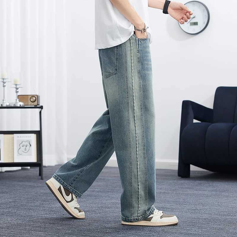 Pattern Punk Street Style Ripped Skinny Jeans Men Vintage Wash Solid Denim Trouser Mens Casual Slim Fit Pencil Denim Holes Pants J251030