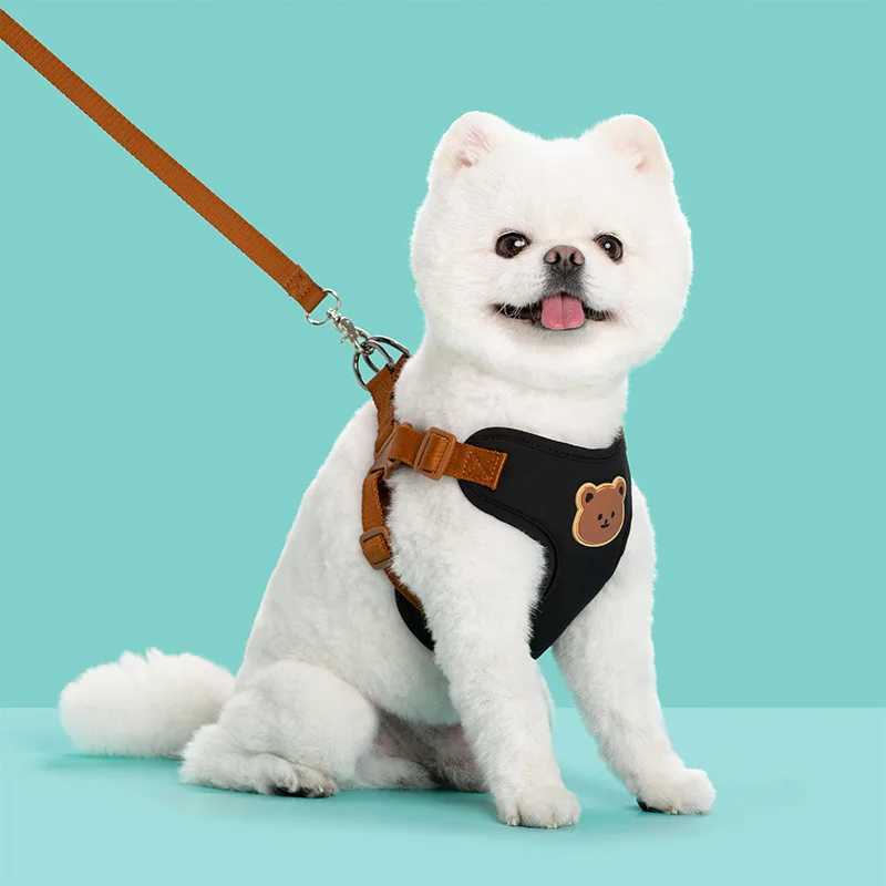 Puppy Chest Strap Chihuahua Harness Breathable Vest Dog Harness Leash Set Small Medium Dog Cat Vest Pet Adjustable Lead Rope J251129