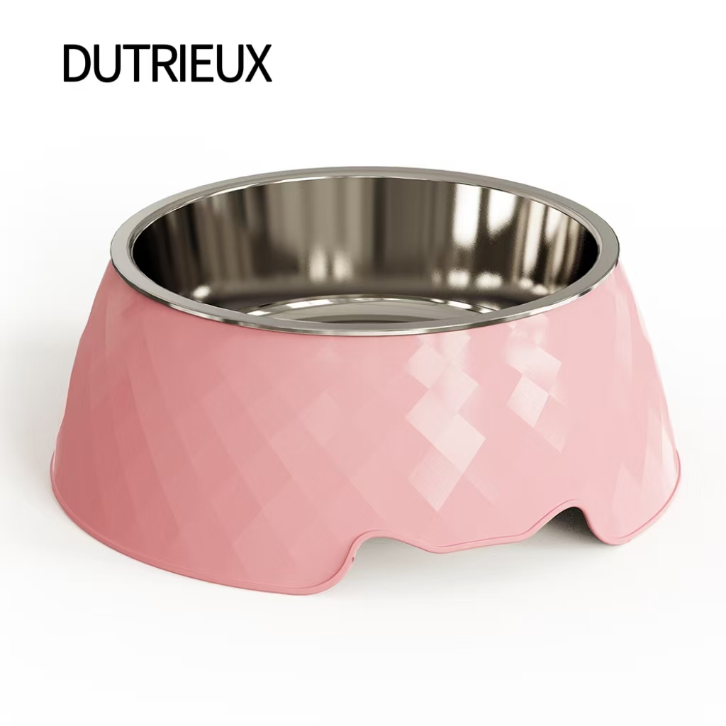 H1189 Stainless steel non-slip pet bowl, anti-tipping food bowl, OEM customization available.