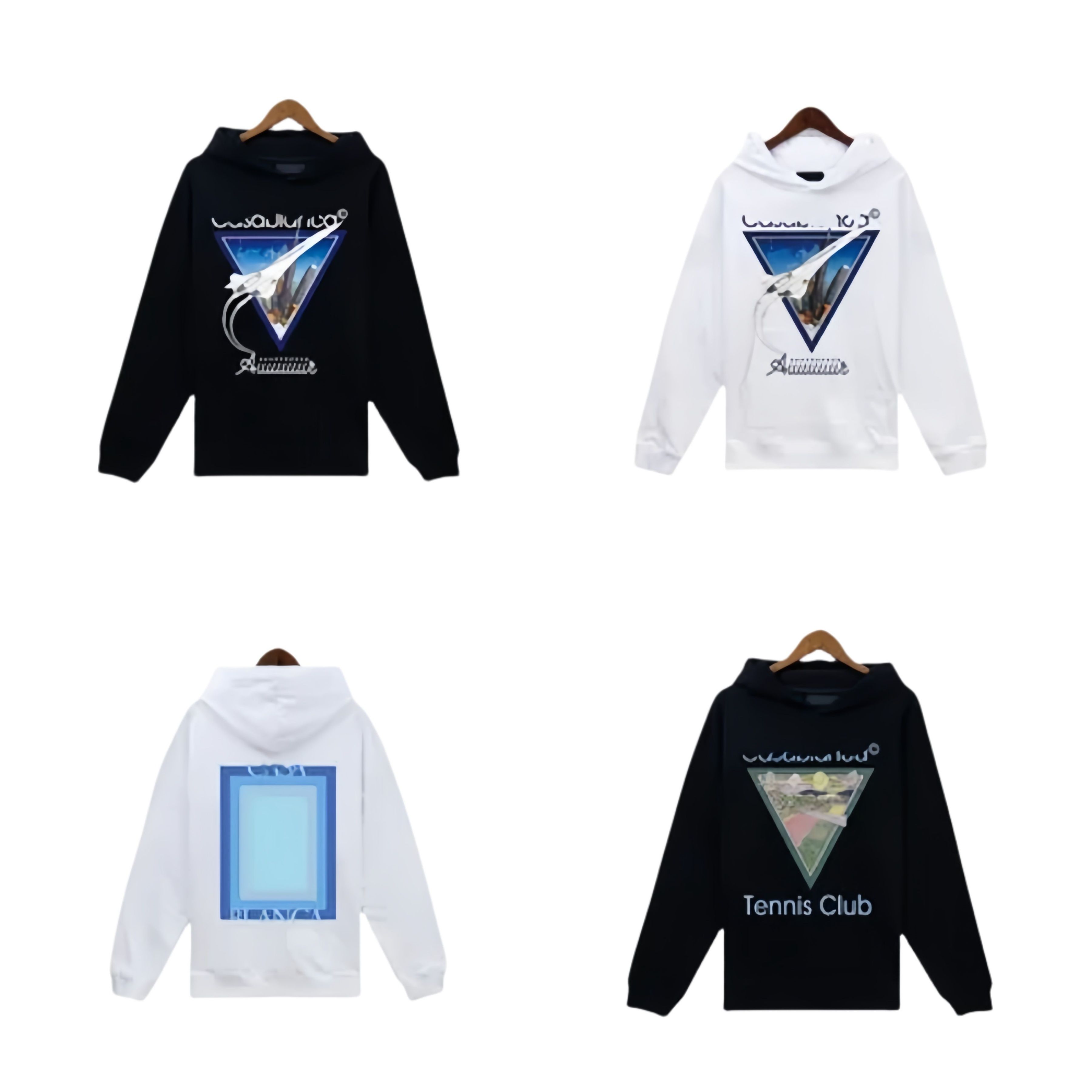 camens Set Men's Hoodie Designer Casaity Blancoity Hoodie For Mens Cross Brand Letter Painted Print Looped Round Neck Designers Casaly Blancoly Hoodie