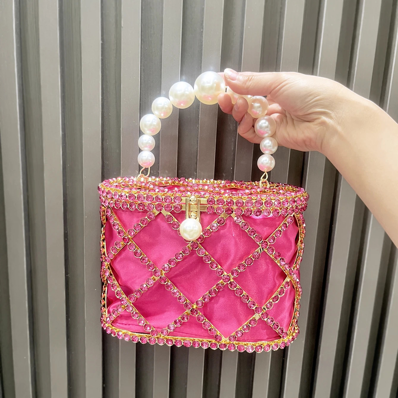 handmade Rhinestones Evening clutch Bag Purses and handbag er shoulder bag Shiny Crystal Clutch purse bucket bag 251023