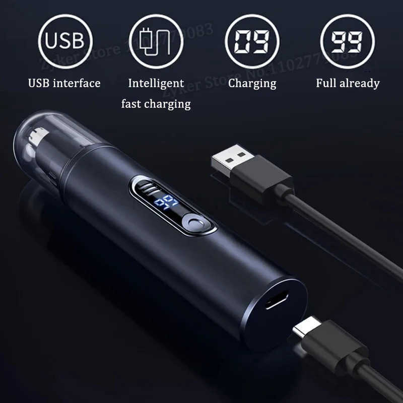 Portable Mini Nose Hair Trimmer Digital Display Painless Clipper Ears Hair Eyebrow Waterproof Nose Hair Trimmer For Men Women Z251030