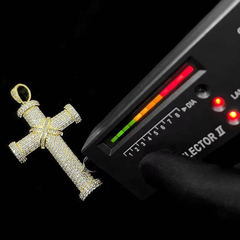 Christian Hip Hop Jewelry Pass Diamond Tester Bling Iced Out D Color Baguette VVS Moissanite Large Cross Pendant for Chain Men