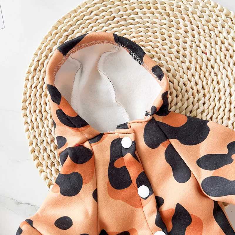 Autumn Winter Dog Leopard Print Jumpsuit Clothes Warm Hoodie Clothes Dogs Cats Halloween costume Puppy York Chihuahua Onesies C251030