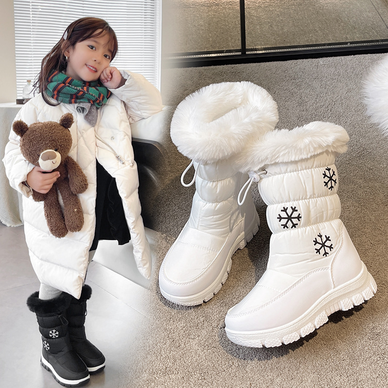 New Foreign Trade Snow Boots Winter New Mid Thick Bottom Warm Cotton Shoes Waterproof Wool Boots Designer Shoes Snow Boots