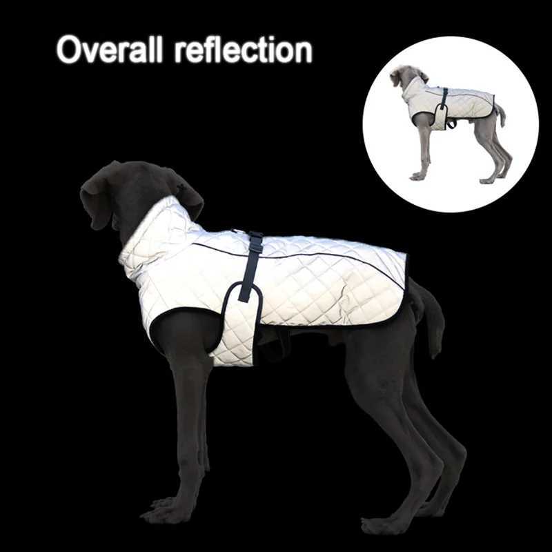 Reflective Pet Dog Outdoor et Pet Coat Vest Winter Warm Reflective Cotton Dogs Clothing for Large Middle Dogs Labrador C251030