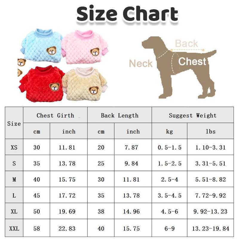 Winter Pet Dog Clothes Bear Print Dog Hoodie Soft Warm Puppy Sweatshirt Chihuahua French Bulldog Coat et Fashion Dog Costume C251030
