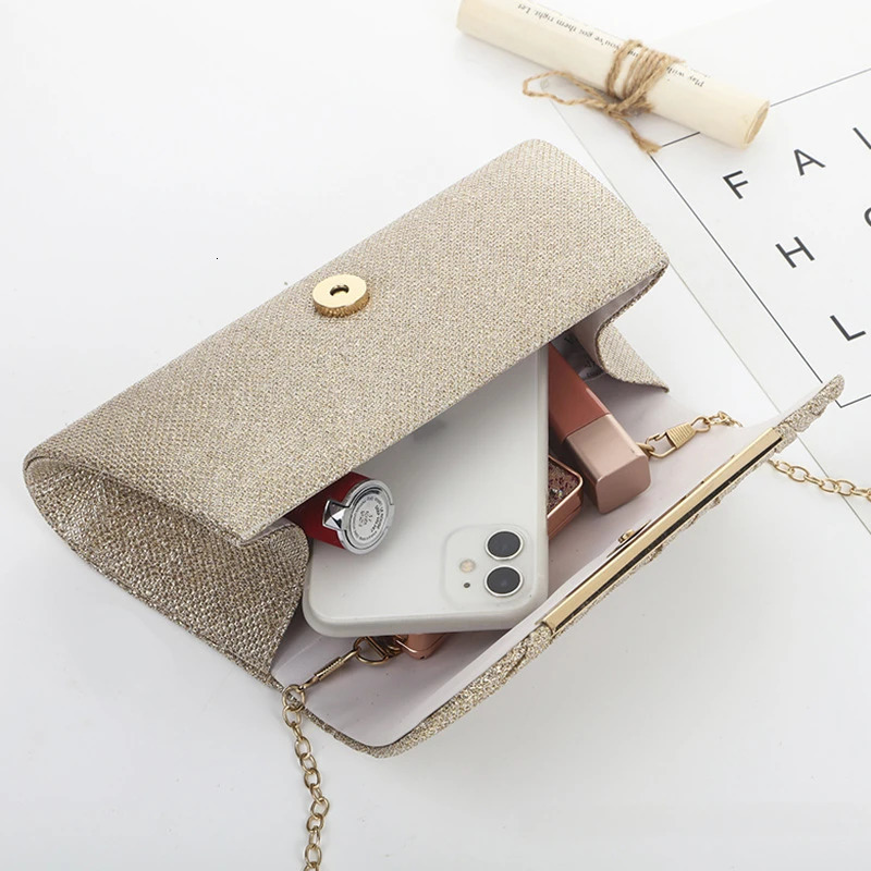 Women Evening Clutch Bag Female Crystal Day Clutch Wedding Purse Party Banquet Black Gold Silver Clutches Bag Sequin Shoulder 251030