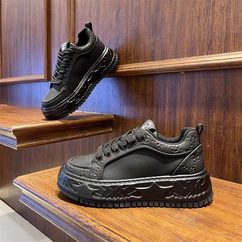 New men's shoes increase the height of the leather surface high goods factory plus size printed trendy brand men's shoes men's shoes ar