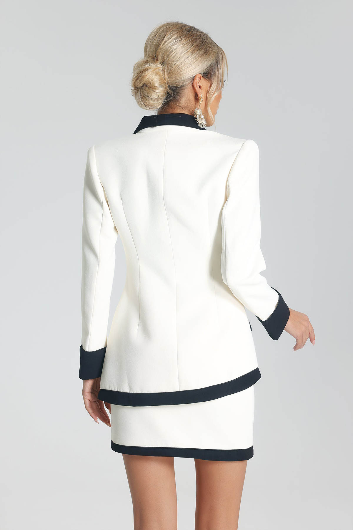 Celebrity Fashion Women Skirts Suits 2 Pieces Custom Made Slim Fit One Button Mother Of Bride Blazer Jacket Wear Customized