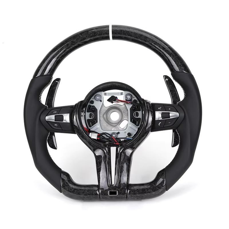 Custom Nappa Leather Forged Carbon Fiber Steering Wheel for BMWF01 F30 F10 F11 F20 F21 F82 M2 F87 M5 E90 E92 M3 F80 M4 F33