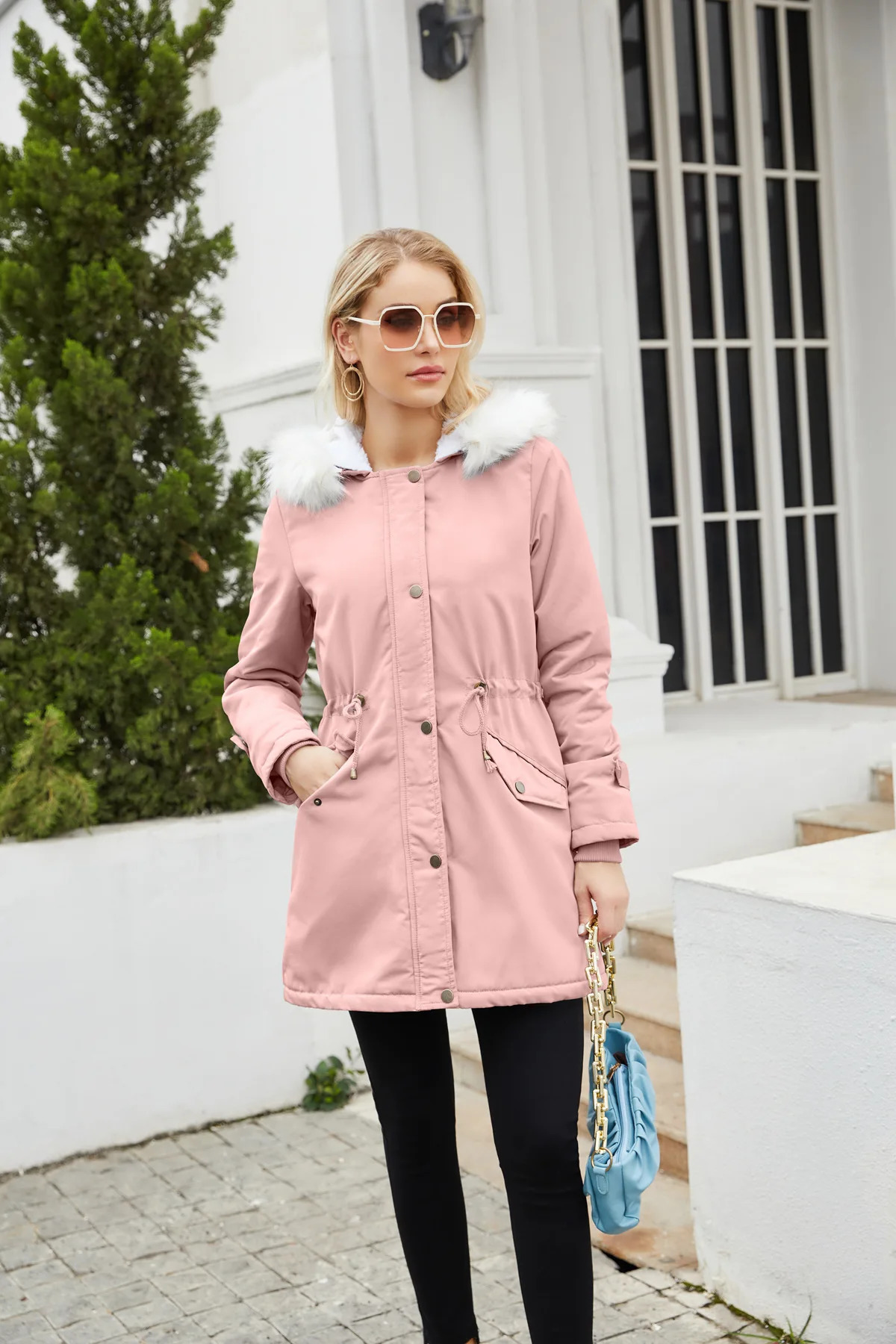 Long Womens Jacket Fur Collar Hood Winter Down Jackets Coats Parkas Warm Padding Cotton Padded Puffer Jacket Outwears HWY0377 251023