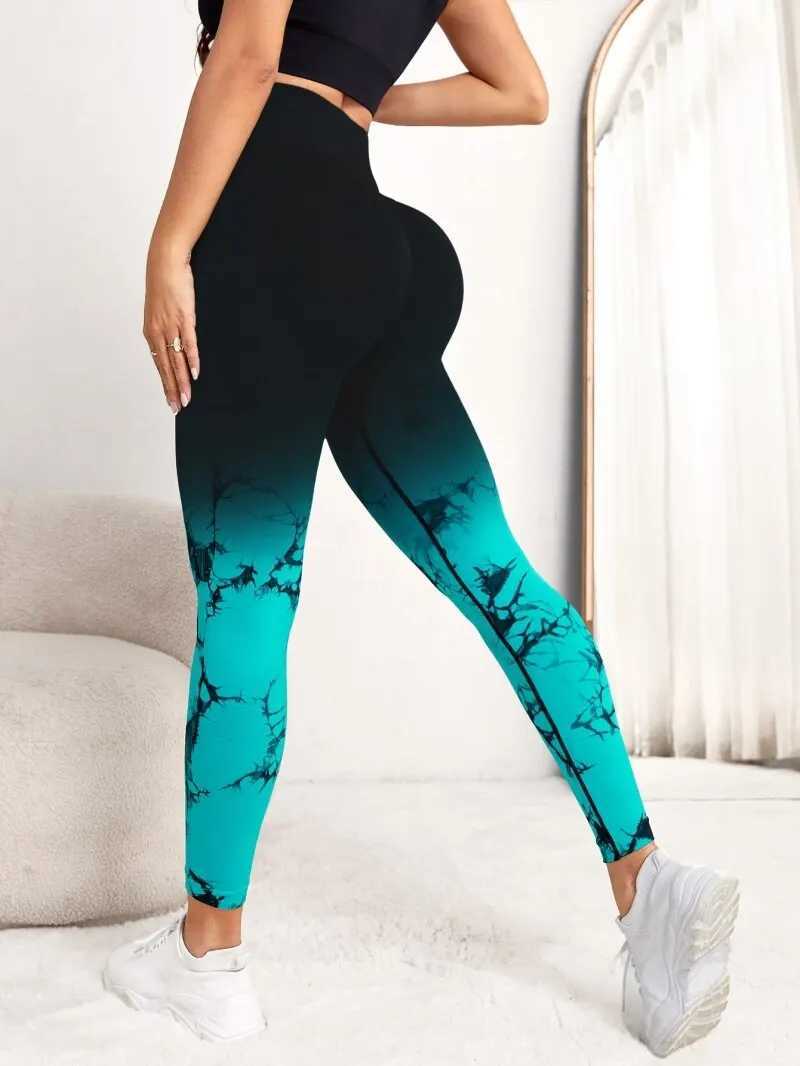 Pants Women Seamless Leggings Push Up Sports Fitness Joggings High Waist Gym Workout Scrunch Tie Dye Running Leggings J251030