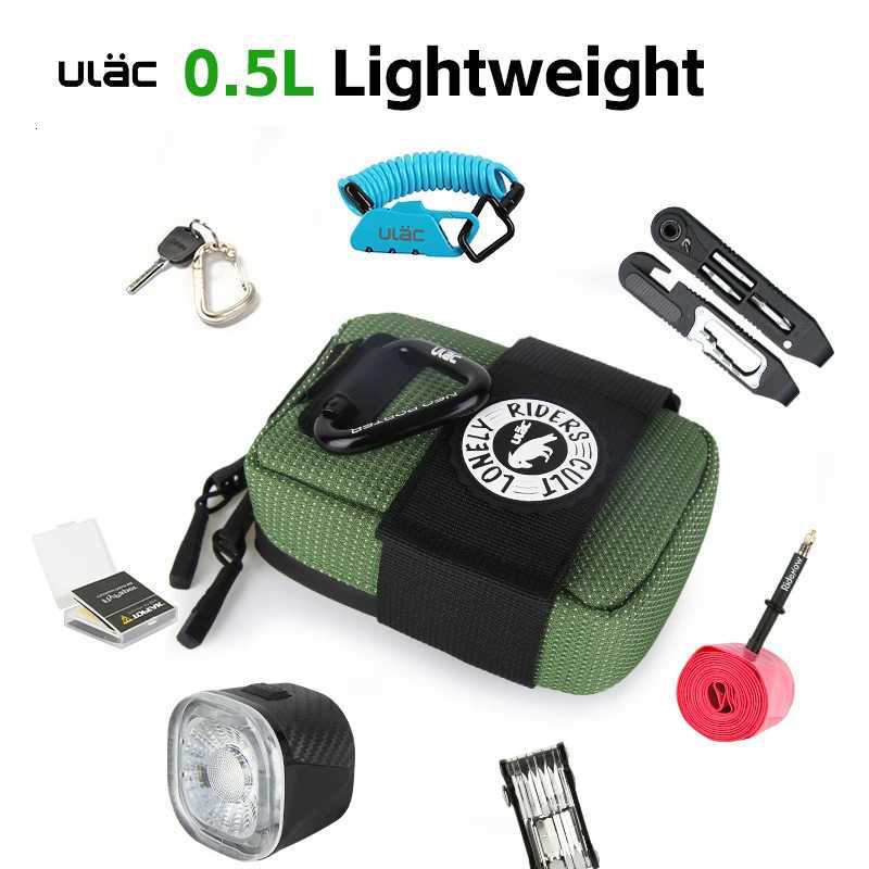 ULAC Mini Portable Bicycle Saddle Bag 05L Waterproof Tail Bag MTB Road Bike Quick Release Rear Bag Cycling Seat Pack H251029