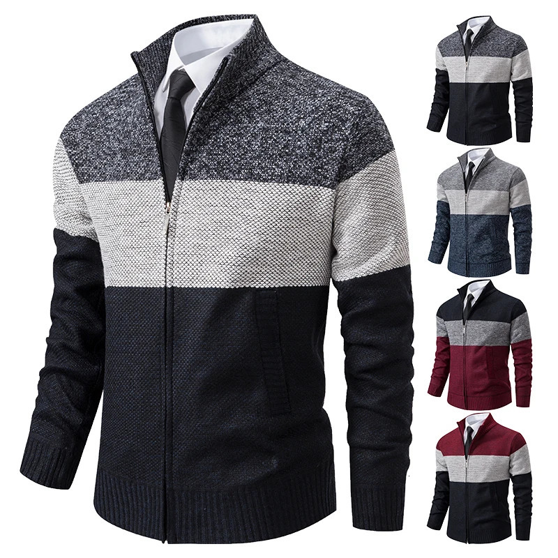 Cardigan sweater mens autumn and winter standup trend coat 251017