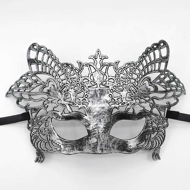 1pc Amazing Mask Antique Gold and Silver Jazz Flat Head Mask Ball Party Gathering Men and Women Cosplay Half Mask DecorationW251029