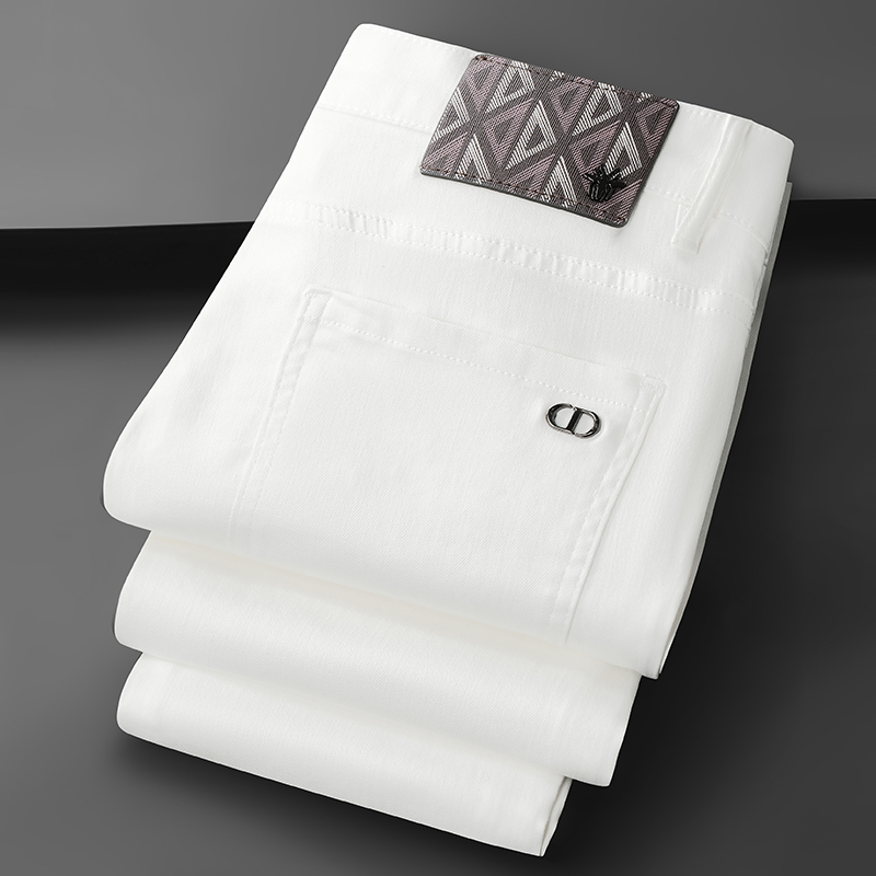 Fitted Straight-Leg Fashion Jeans in Two Colors Available 503