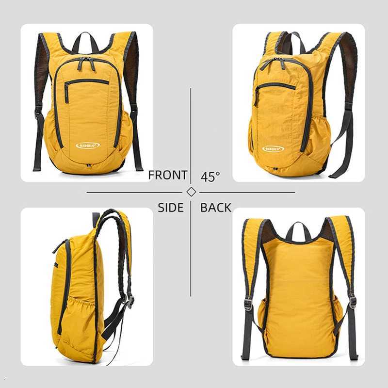 Lightweight Foldable Climbing Backpack Sports Gym Hiking Rucksack Outdoor Camping Cycling Bag Mens Travel Portable Shoulder Bag H251029