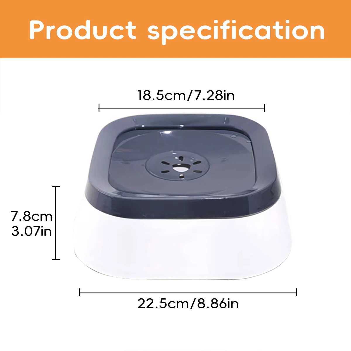 1PC Dog Floating Water Bowl No Spill Slow Water Feeder Dog Bowl NonSlip Pet Drinking Fountain J251113