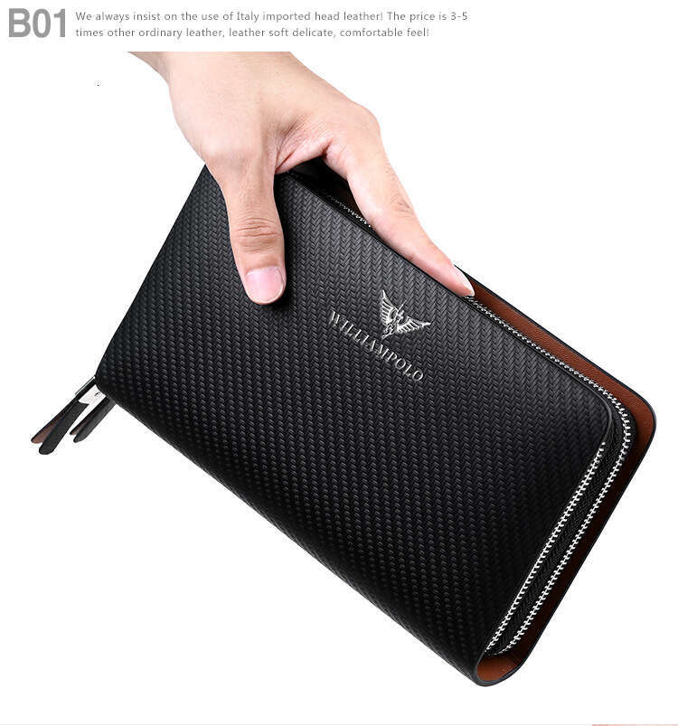 Men's High-end Clutch Bag Extra Large Capacity Handbag Business Wallet for Men