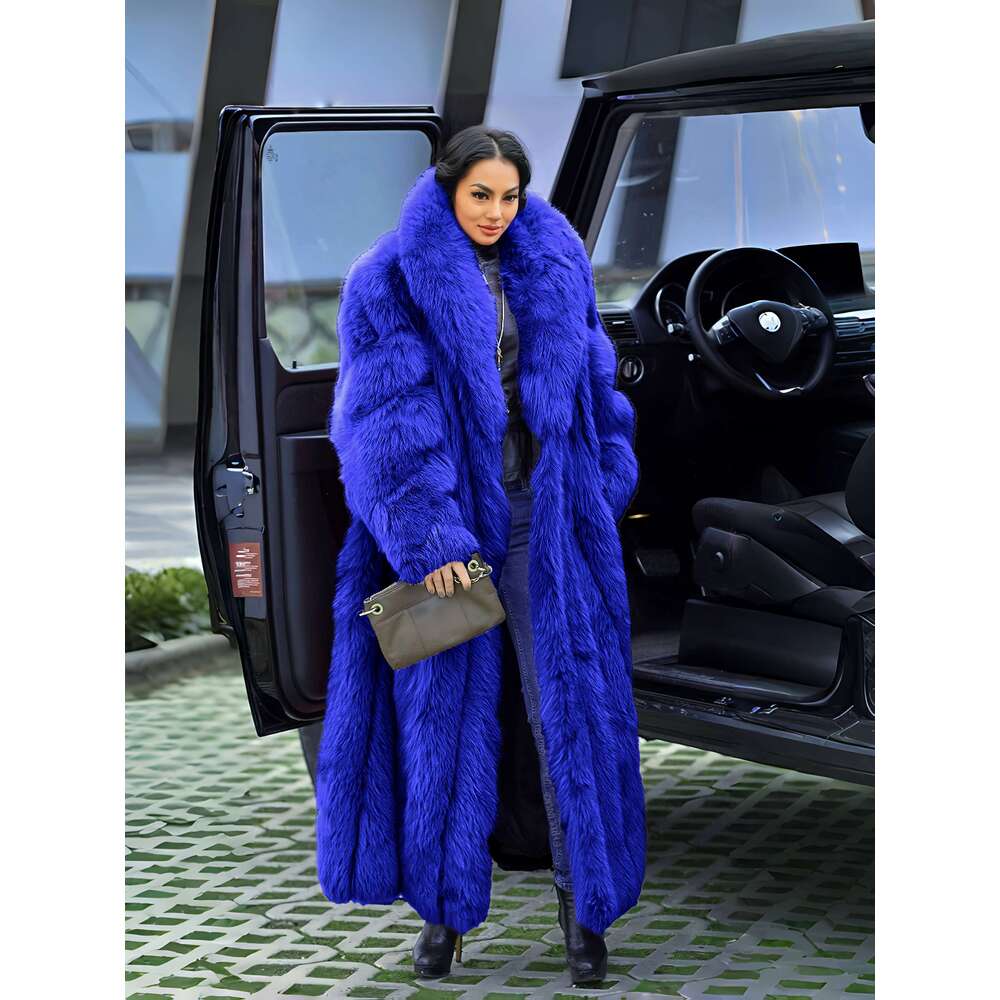 Stylish And Comfortable Women S Faux Fur Coat With Turn Collar Long Sleeves Pockets Elegant Solid Color Fall Winter Outerwear For Casual Wear