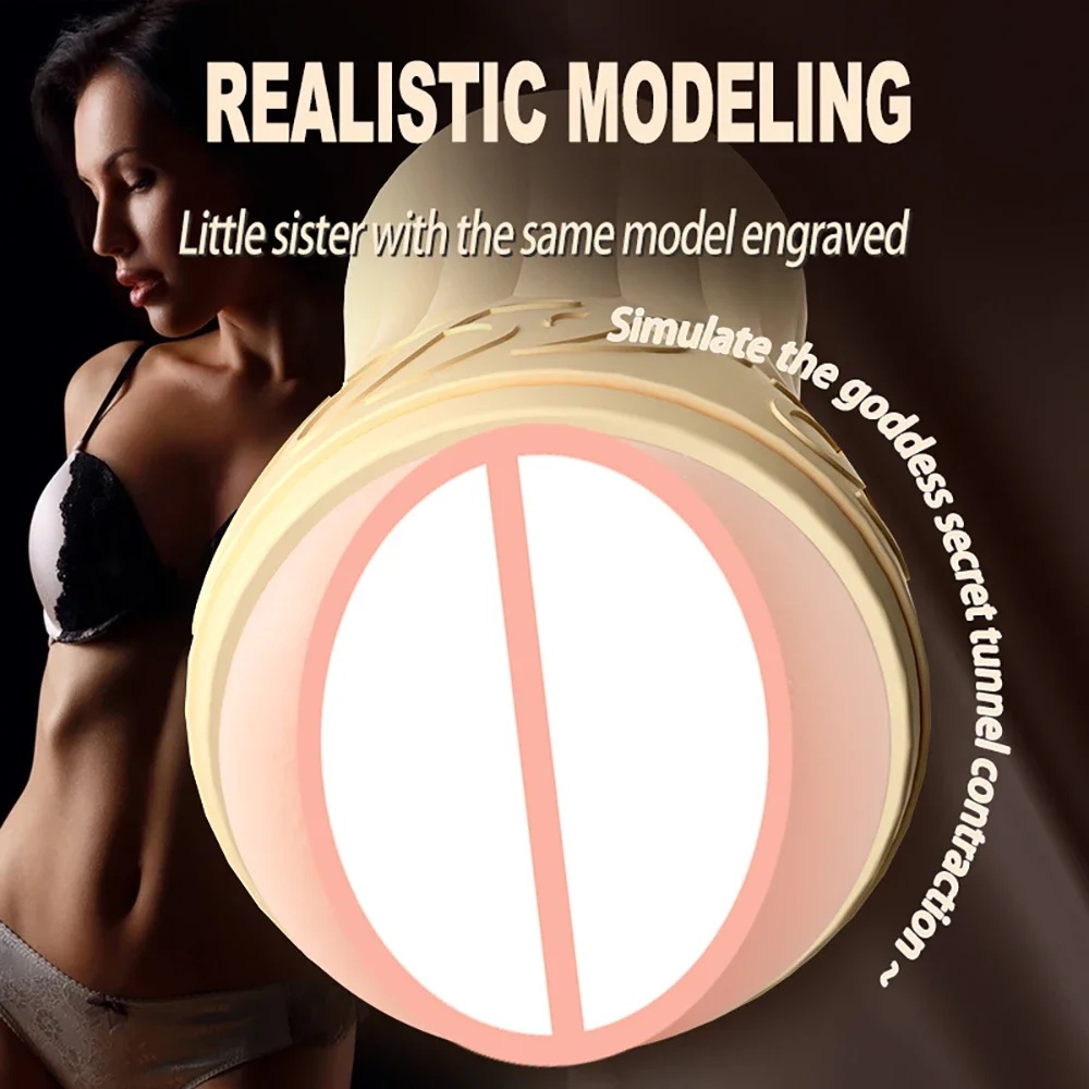 Men's Soft Masturbation Cup Tight Vagina Simulation Oral Sex Training Vacuum Pocket Male Sucking Cup Adult Toy LL-2319