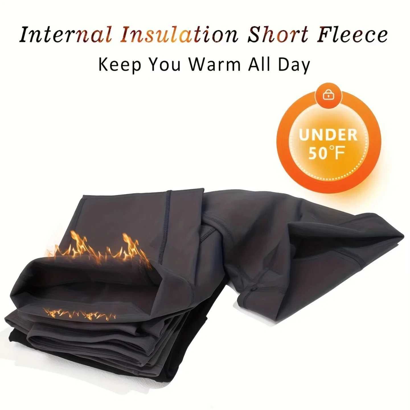 3Pcs Women FallWinter Slim Fleece Lined Wide Leg Yoga Pants High Waisted Elastic Sports Lounge Pockets Pure Color Exercise J251030