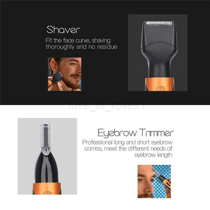 4 In 1 Electric Ear Nose Trimmer Men Portable Face Neck Hair Removal Rechargeable Beard Eyebrow Trimer Shaver Z251030