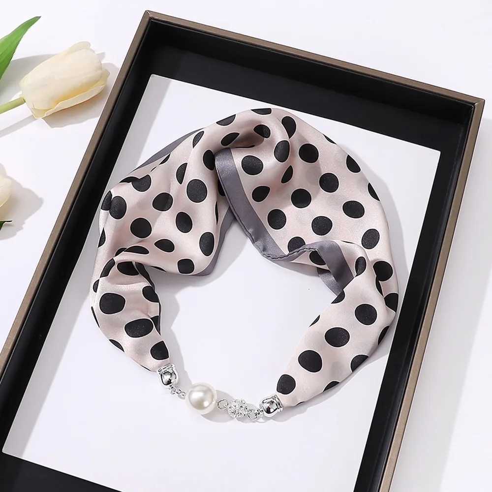 Imitation Silk Scarf Magnetic Buckle Necklace Pendant Wearing Spring and Autumn Cervical Protection for WomenW251029