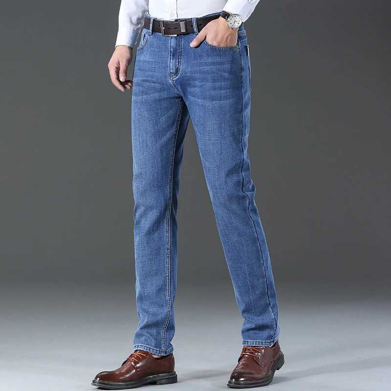 Men New Winter Warm Fleece Brand Clothing Jeans Men Business Thicken Denim Pants Velvet Flocking Plush Trousers Male Plus Size J251030