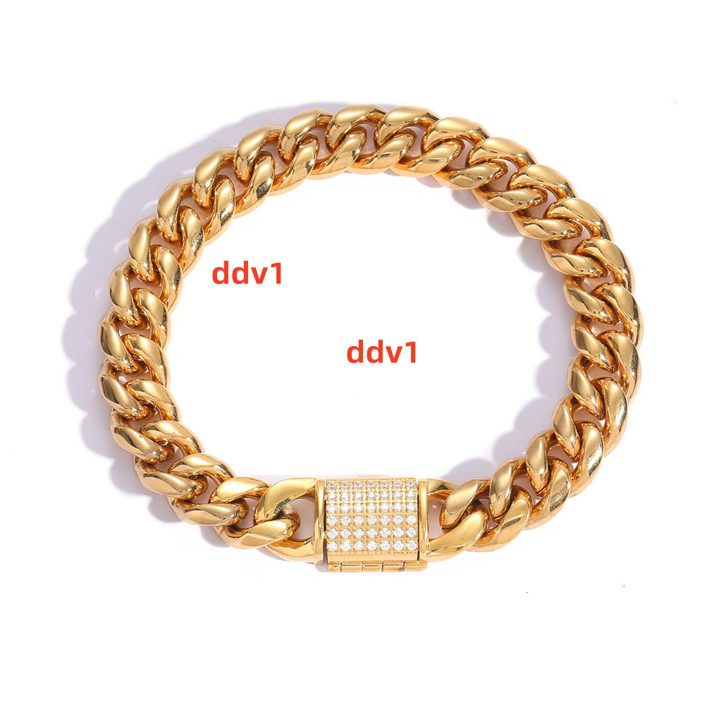 Wholesale Custom Stainless Steel Cuban Bracelet High Polish Curb Chain Cuban Link Bracelet Women Designer's style