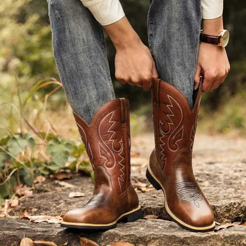 Men Women Midcalf Boots Handmade Retro Western Cowboy BootsLeisure Casual Loafers Sneakers Riding Shoes Zapatos Hombres Unisex Z251029