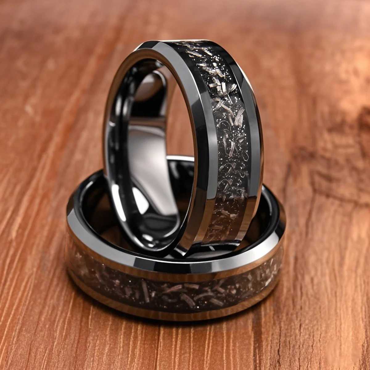 tungsten carbide ring for man anillos bague homme pareja de compromiso fashion jewelry wedding bands Meteorite engagement ringsW251030