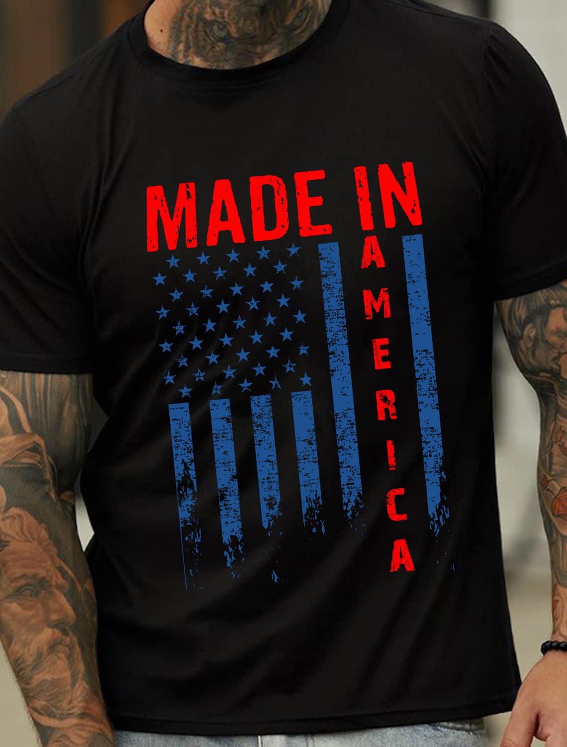 European and American Oversized Men's Cotton Short-Sleeve T-Shirt with Fitness Print Design - TT7067