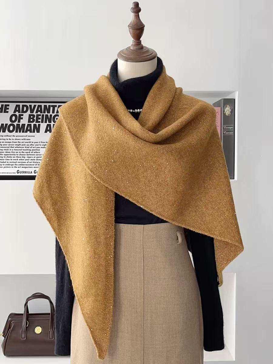 T2198 Wool Solid Color Scarf for Women, Soft and Feminine Winter Style