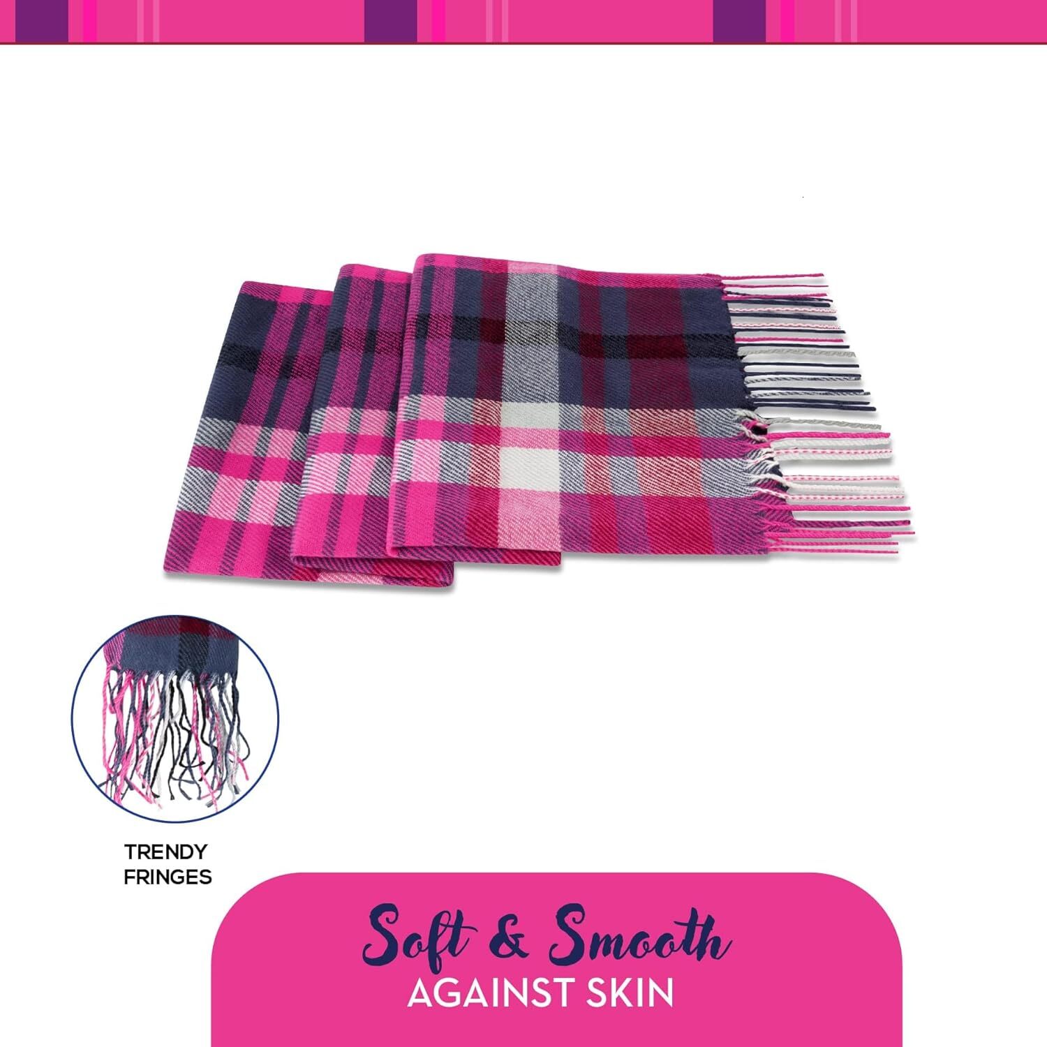 Custom Cashmere Feel Winter Warm Long Oversized Ladies Scarf for Cold Weather Christmas gifts