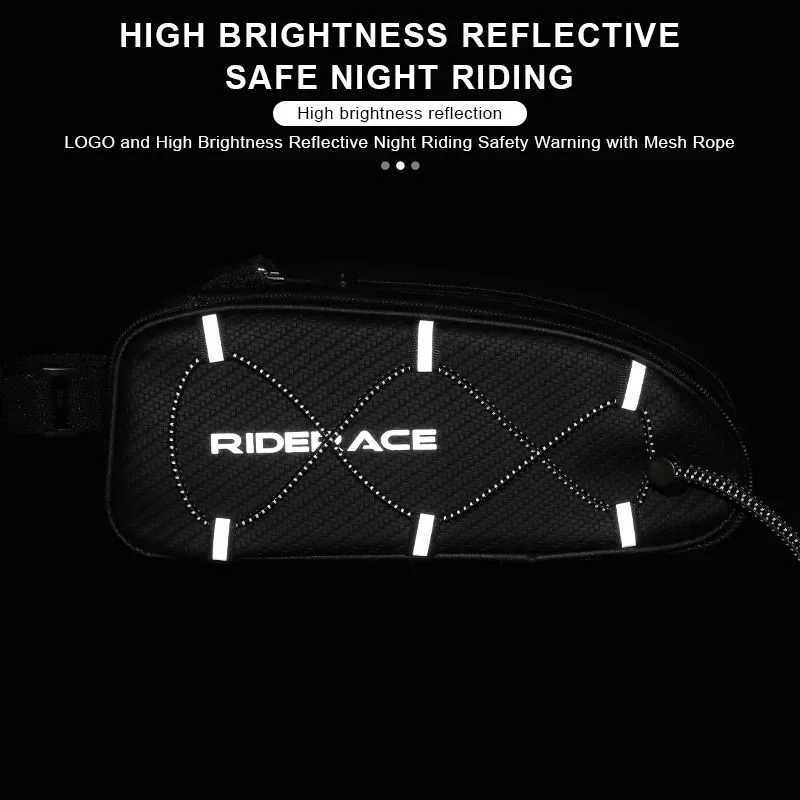 MTB Gravel Bike Handlebar Front Bag Road Cycling Accessories Bicycle Top Tube Bag Portable PU Rainproof Waterproof Bags H251029