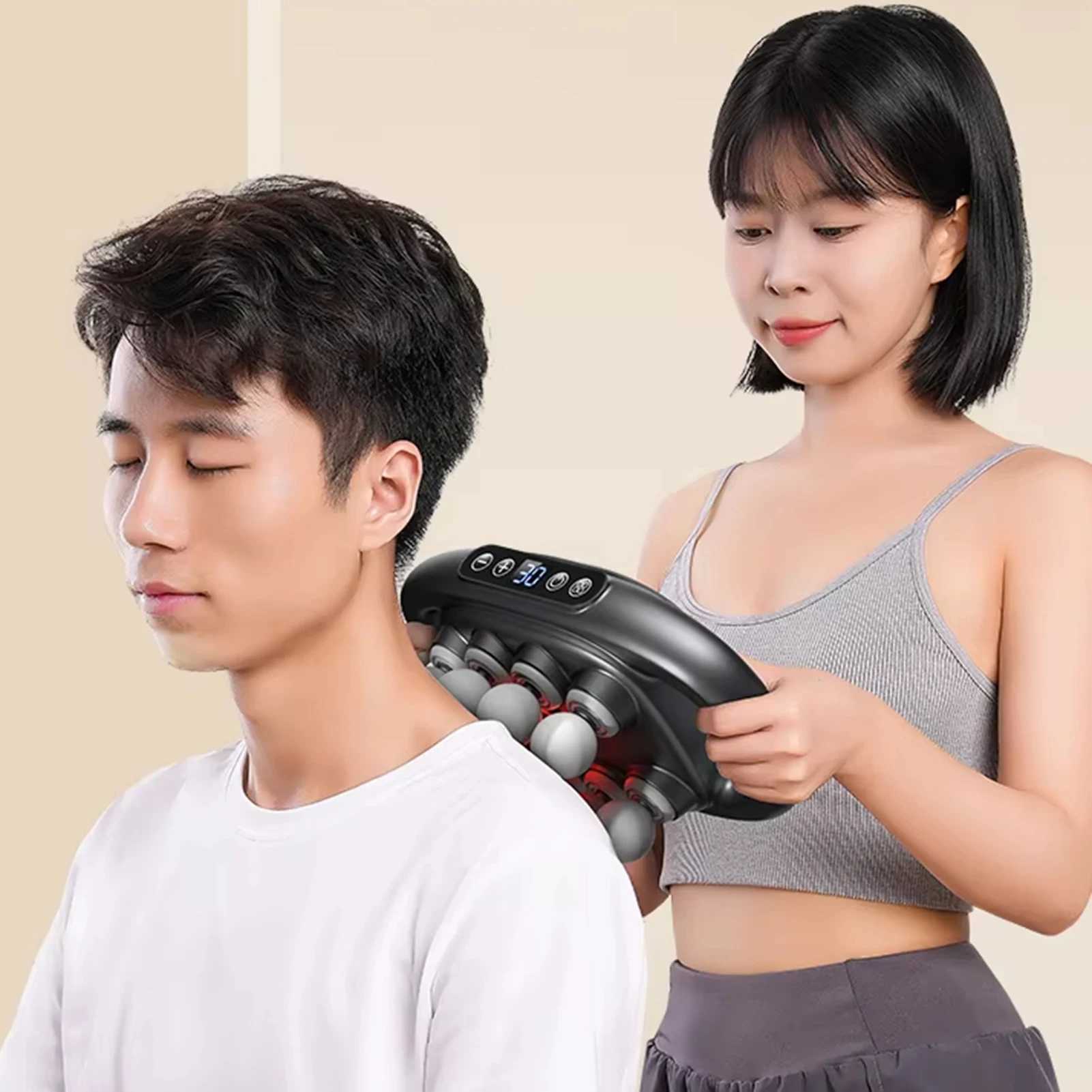 High Frequency Vibration Fascia Gun 168 Head Body Massage Gun Back Waist Massager Neck Shoulder Massager Masajeador J251030